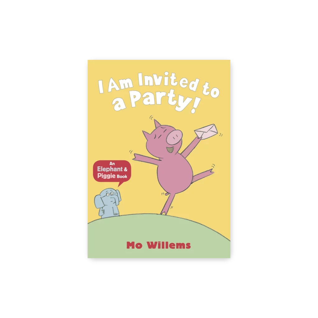 Okładka książki I Am Invited to a Party! z ilustracją postaci przygotowujących się na przyjęcie