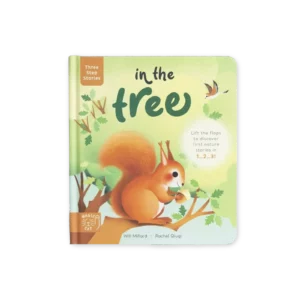 Okładka książki Three Step Stories: In the Tree z ilustracją przedstawiającą drzewo pełne życia i interaktywnych elementów