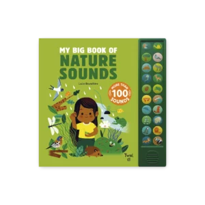 Okładka książki My Big Book of Nature Sounds z ilustracjami przyrody i przyciskami dźwiękowymi
