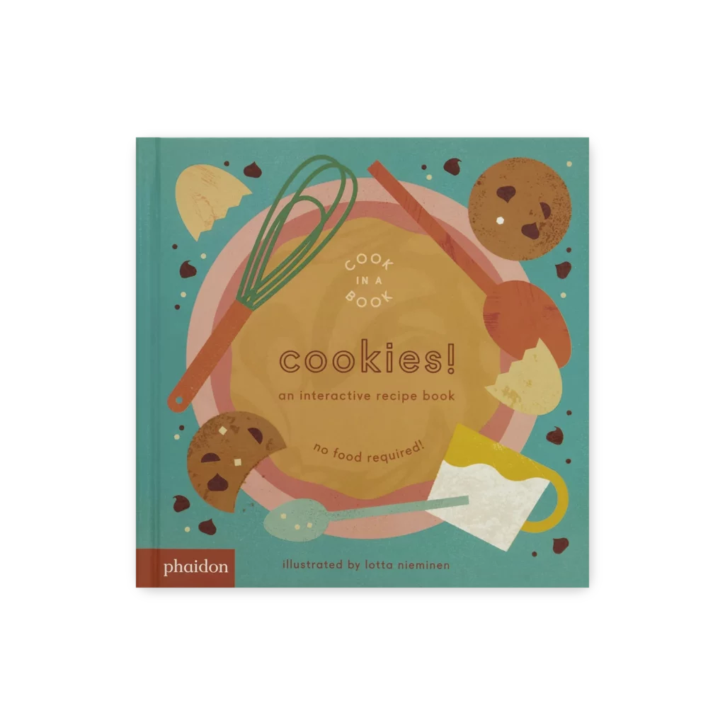 Okładka książki Cookies z ilustracją ciasteczek w różnych kształtach i kolorach