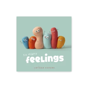 Okładka książki So Many Feelings z ilustracjami dzieci wyrażających różne emocje