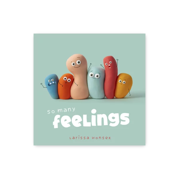 Okładka książki So Many Feelings z ilustracjami dzieci wyrażających różne emocje