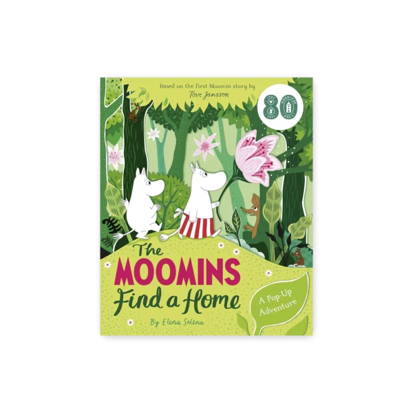 Okładka książki The Moomins Find a Home z postaciami Muminków